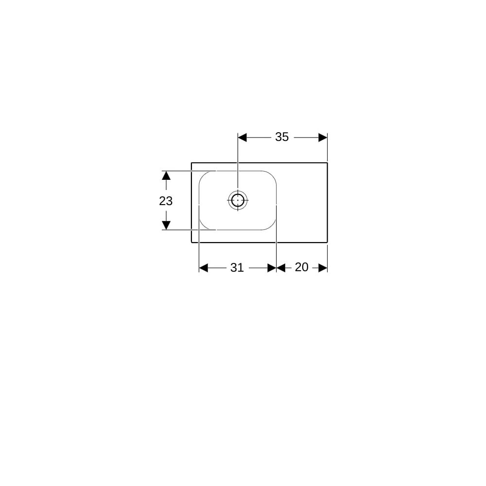 Geberit iCon Light Handwaschbecken mit Ablagefläche 53x13x31cm Weiß/KeraTect ohne Ha... GEBERIT-501832004 4025410894526 (Abb. 7)