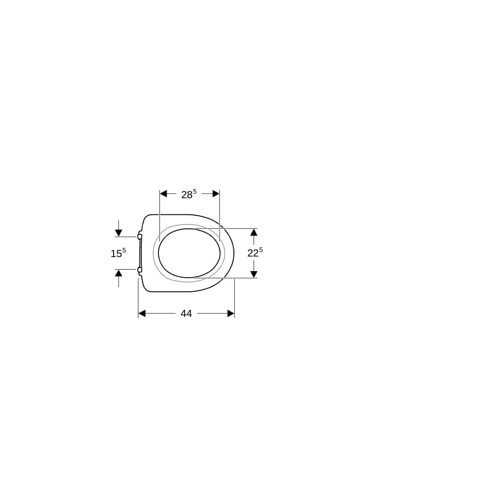 Geberit iCon WC-Sitzring barrierefrei, Befestigung von oben Weiß/Kunststoff... GEBERIT-501875001 4025410923233 (Abb. 7)