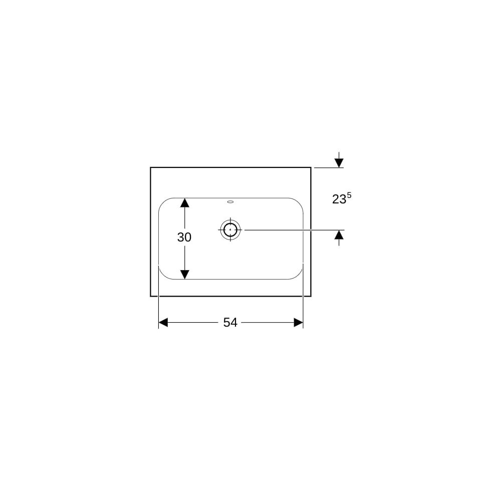 Geberit iCon Light Aufsatzwaschtisch, Breite 60cm, Tiefe 48cm, ohne Hahnloch, Überla... GEBERIT-501847003 4025410895479 (Abb. 7)