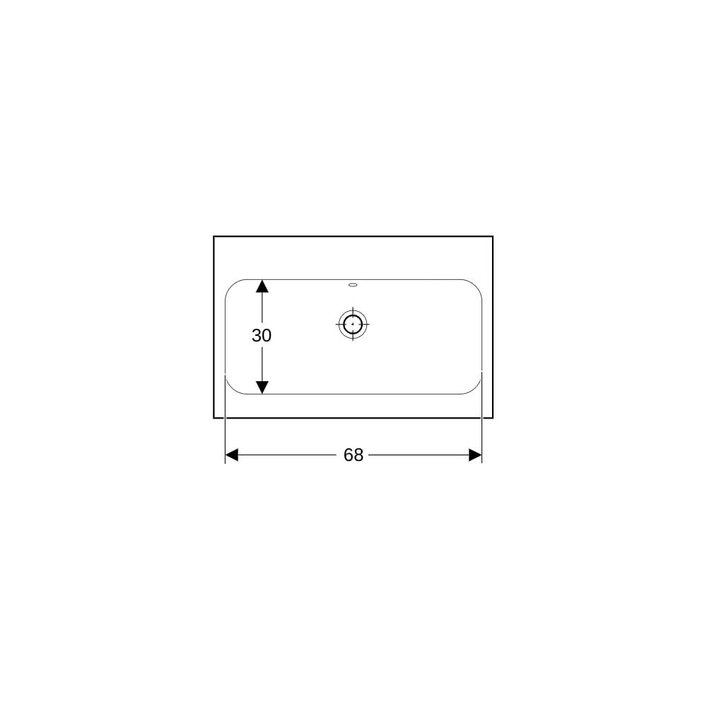 Geberit iCon Light Aufsatzwaschtisch, Breite 75cm, Tiefe 48cm, ohne Hahnloch, Überla... GEBERIT-501848004 4025410895561 (Abb. 7)