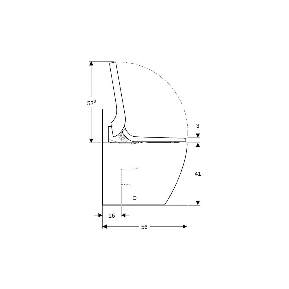 Geberit AquaClean Tuma Comfort Dusch-WC-Komplettanlage Stand-WC, wandbündig, Alpinw... GEBERIT-146310111 4025410757159 (Abb. 11)