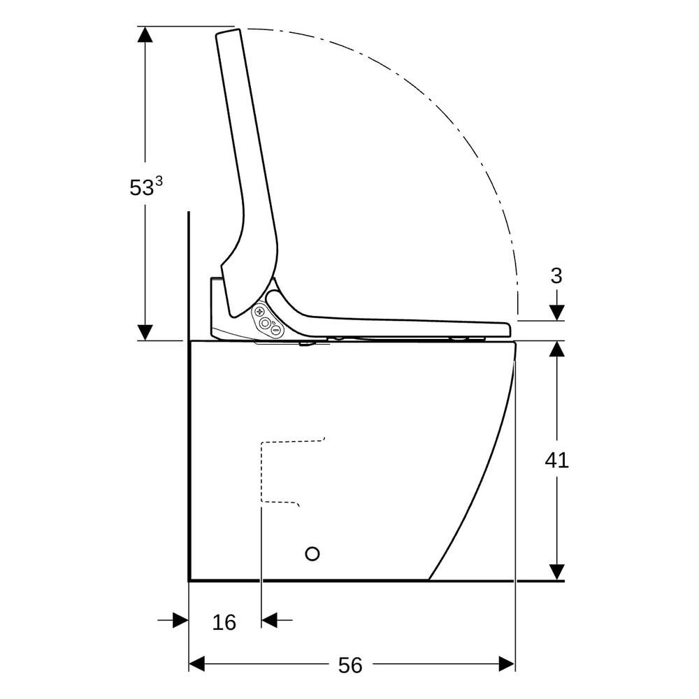 Geberit Dusch-WC AquaClean Tuma Comfort Stand-WC, KeraTect, 51,5x36x56cm, Weiß... GEBERIT-146310111 4025410757159 (Abb. 13)