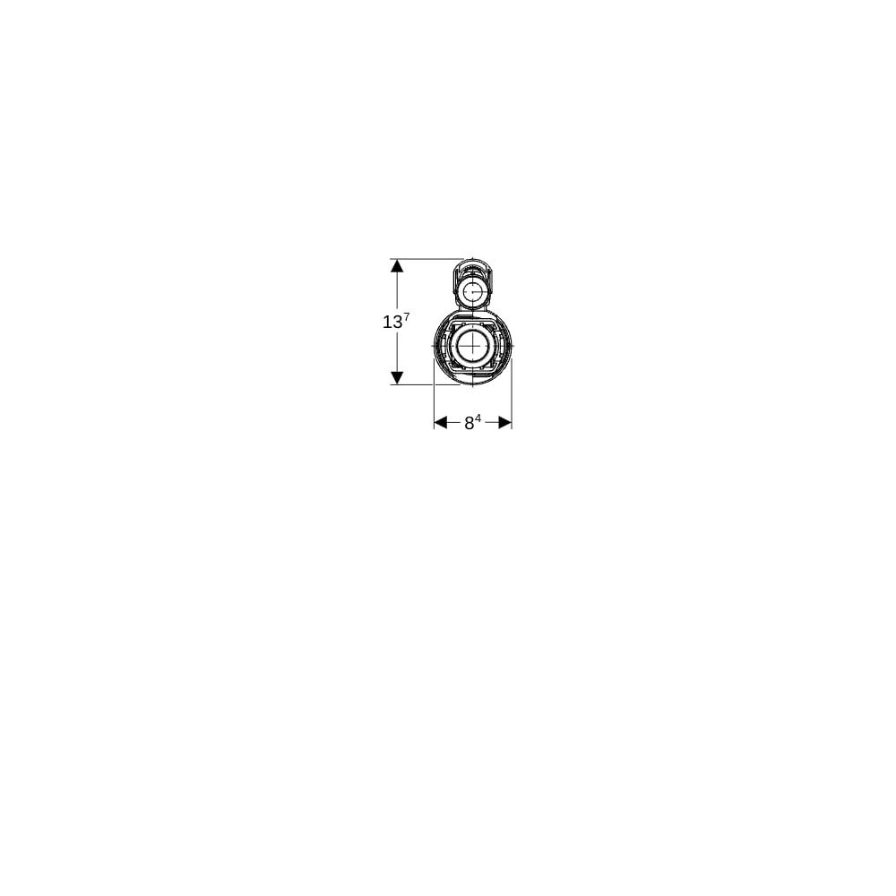 Geberit Typ 290 Spülventil 1-Mengen-Spülung, Hochglanz verchromt... GEBERIT-282050212 4025416482581 (Abb. 6)