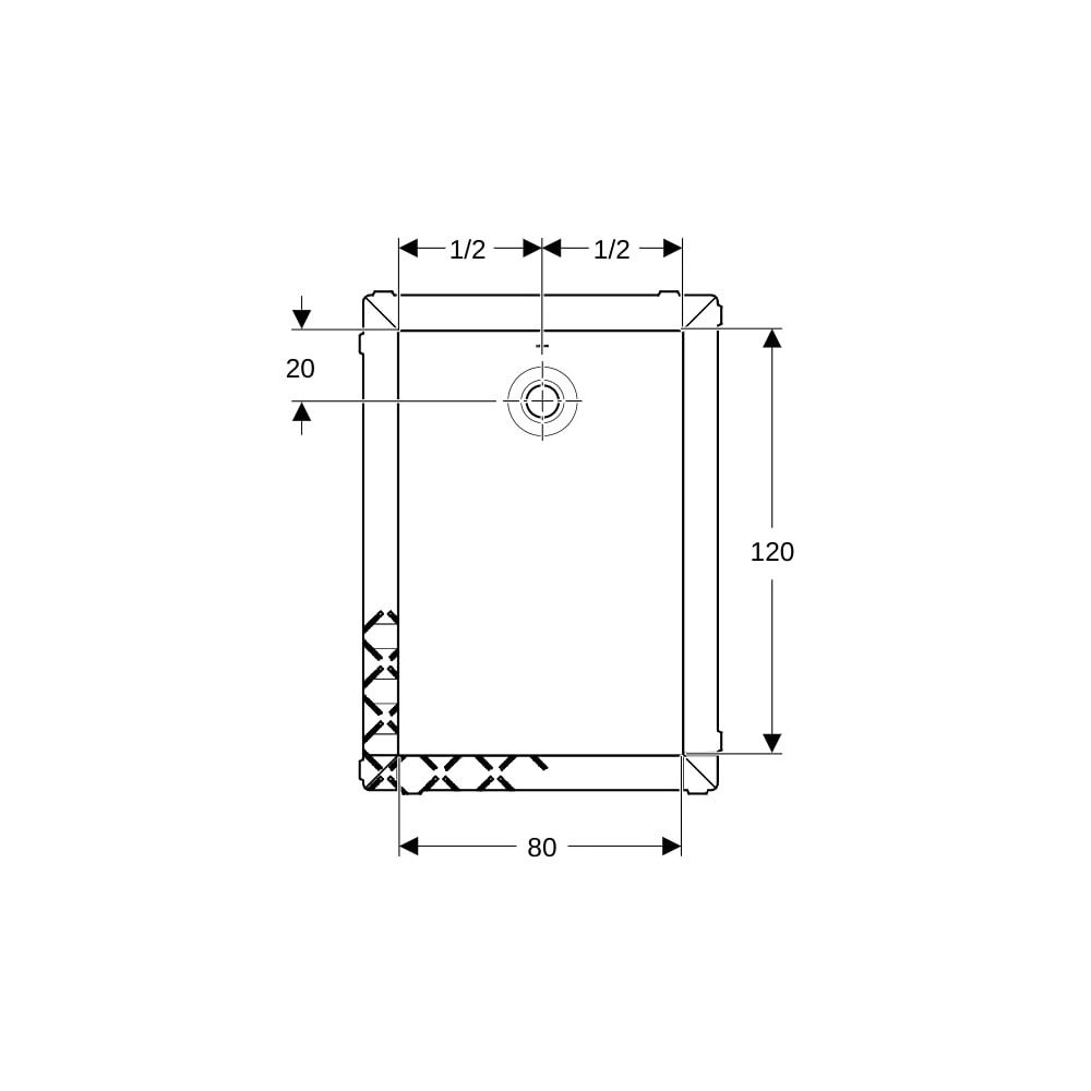 Geberit Olona Rechteckduschwanne mit Dichtvlies 120x80cm, Mattweiß... GEBERIT-550913001 4025410873439 (Abb. 8)