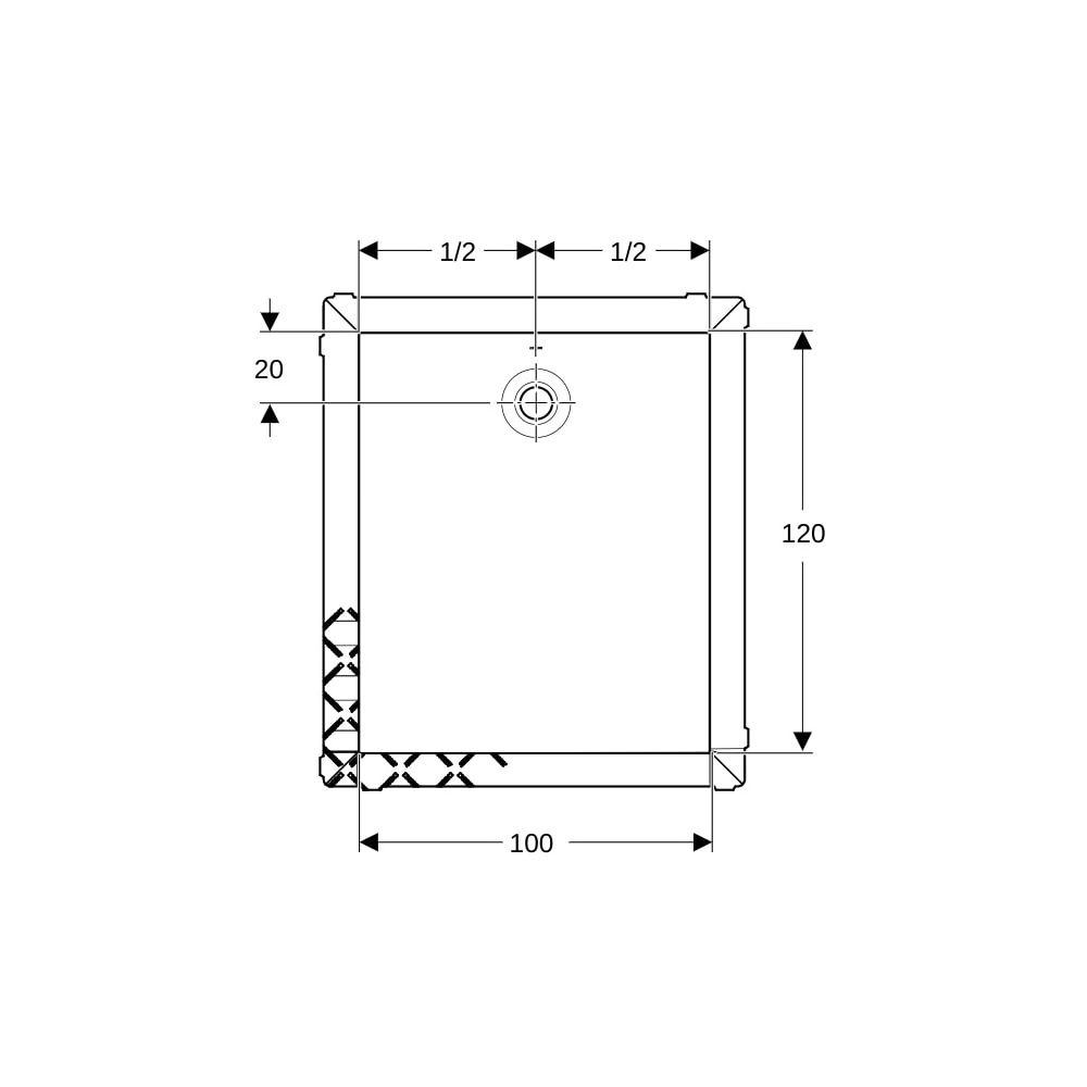 Geberit Olona Rechteckduschwanne mit Dichtvlies 120x100cm, Mattweiß... GEBERIT-550915001 4025410873262 (Abb. 8)