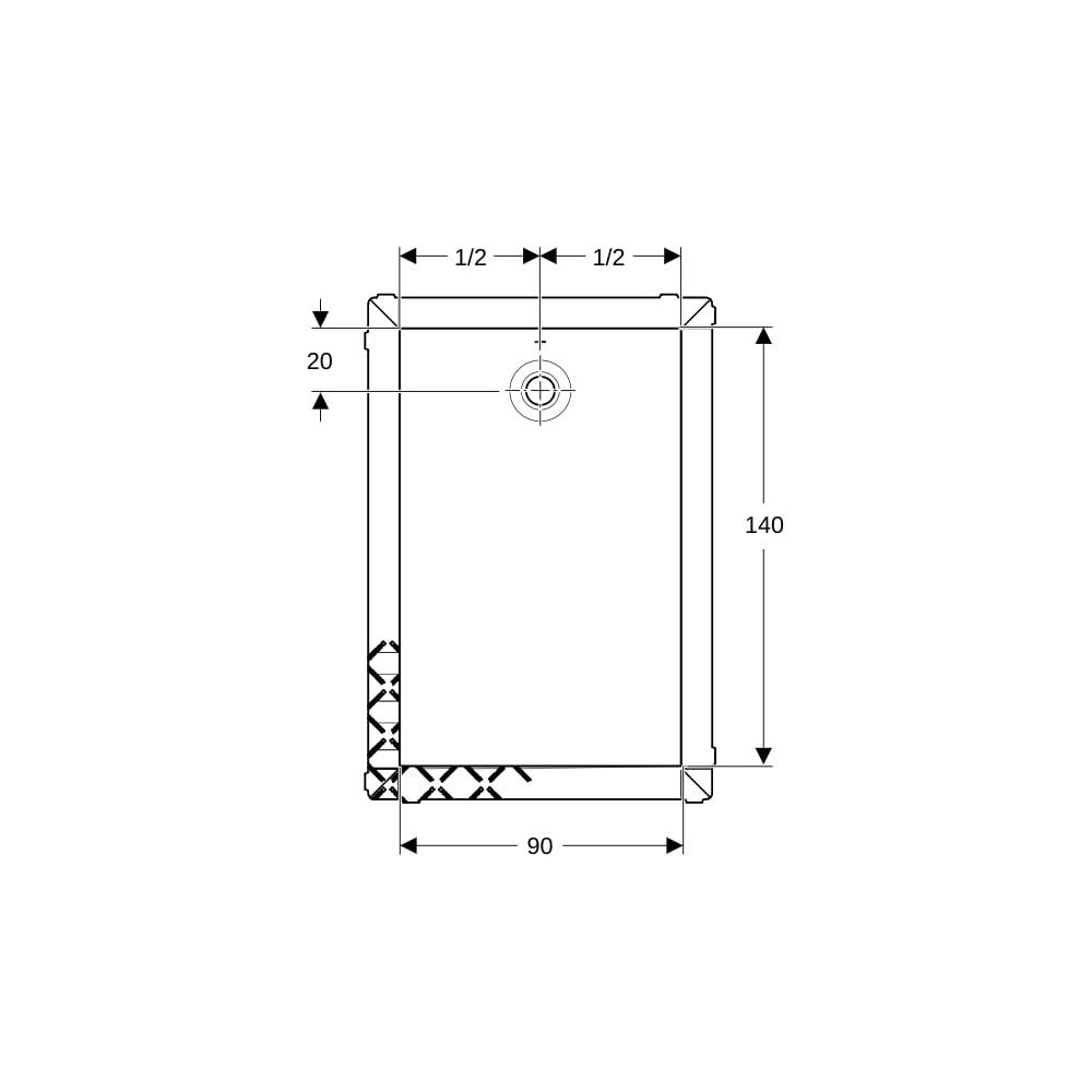 Geberit Olona Rechteckduschwanne mit Dichtvlies 140x90cm, Mattweiß... GEBERIT-550919001 4025410873286 (Abb. 8)