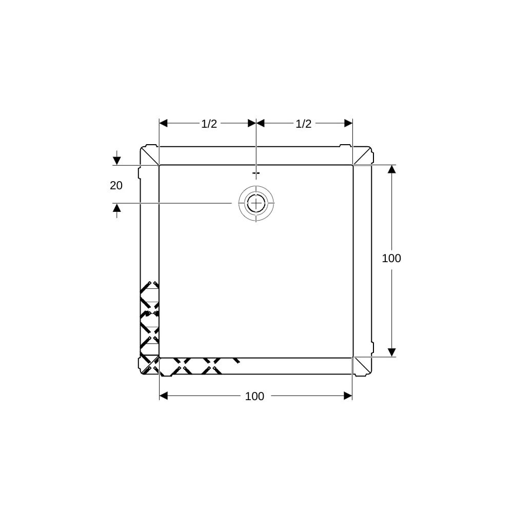 Geberit Olona quadratische Duschwanne mit Dichtvlies 100x100cm, Weiß... GEBERIT-550902001 4025410872999 (Abb. 8)