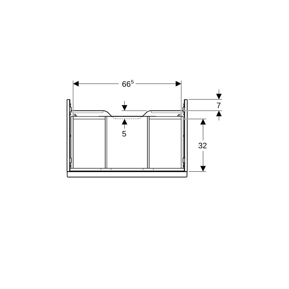 Geberit iCon Unterschrank für Waschtisch, 1 Schublade Waschtisch 75cm, Weiß, lackier... GEBERIT-502311012 4025410941473 (Abb. 9)