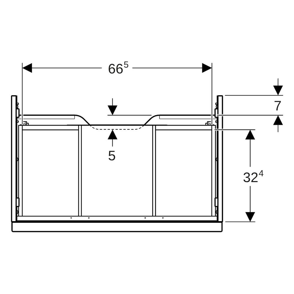 Geberit iCon Unterschrank für Waschtisch, 1 Schublade Waschtisch 75cm, Weiß lackier... GEBERIT-502311013 4025410941480 (Abb. 13)