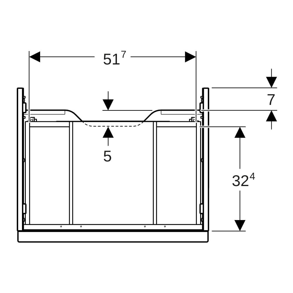 Geberit iCon Unterschrank für Waschtisch, 1 Schublade Waschtisch 60cm, Lava lackier... GEBERIT-502310JK1 4025410942586 (Abb. 13)