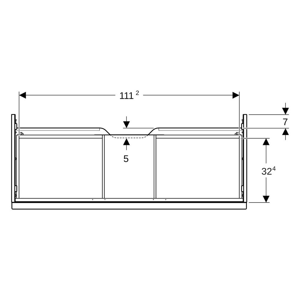 Geberit iCon Unterschrank für Waschtisch, 1 Schublade Waschtisch 120cm, Lava lackie... GEBERIT-502313JK1 4025410942708 (Abb. 13)