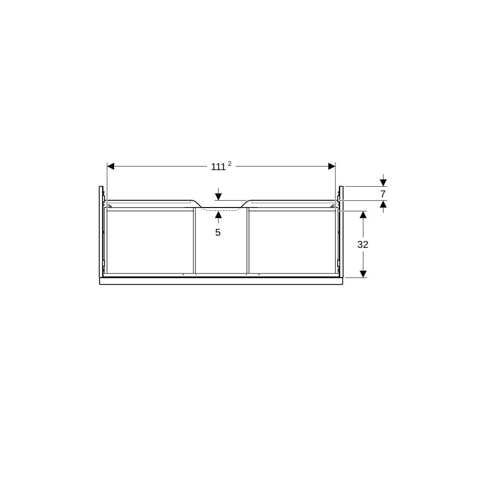 Geberit iCon Unterschrank für Waschtisch 1 Schublade Waschtisch 120cm Sandgrau lacki... GEBERIT-502313JL1 4025410942715 (Abb. 9)