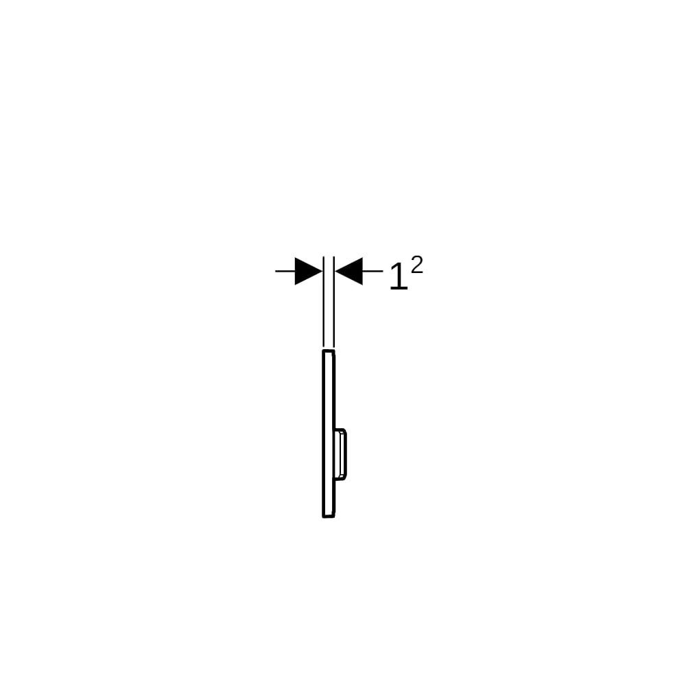 Geberit Typ 50 Drückerplatte Urinalsteuerung mit pneumatischer Spülauslösung, Rauchg... GEBERIT-116016SD5 4025416195450 (Abb. 7)