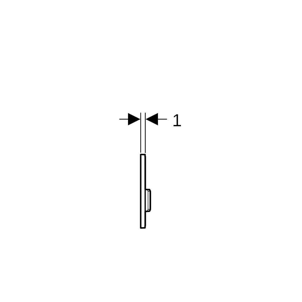 Geberit Typ 50 Drückerplatte Urinalsteuerung mit pneumatischer Spülauslösung, verchr... GEBERIT-116016GH5 4025416844549 (Abb. 7)