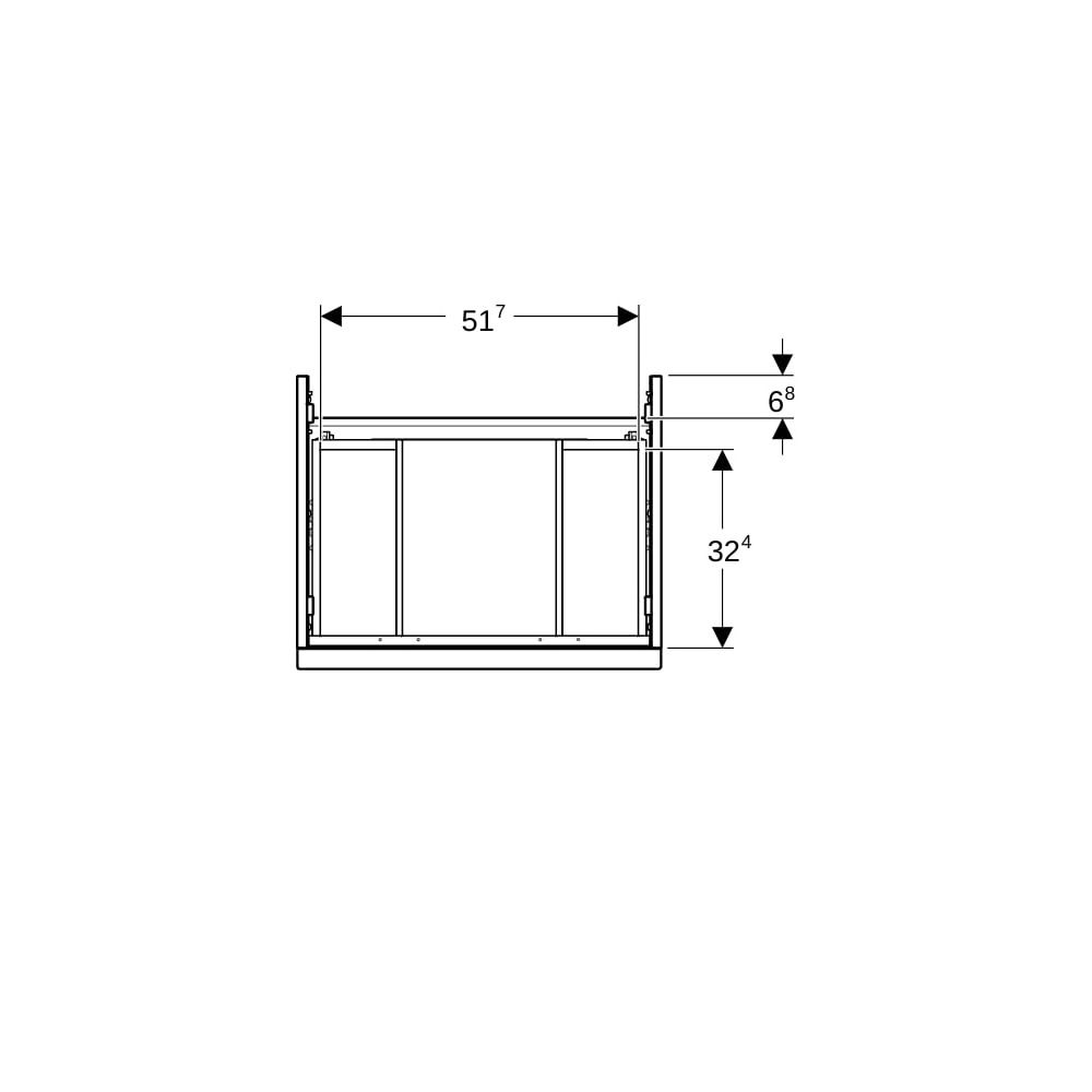 Geberit iCon Unterschrank für Waschtisch 2 Schubladen Waschtisch 60cm Sandgrau lacki... GEBERIT-502303JL1 4025410942319 (Abb. 9)