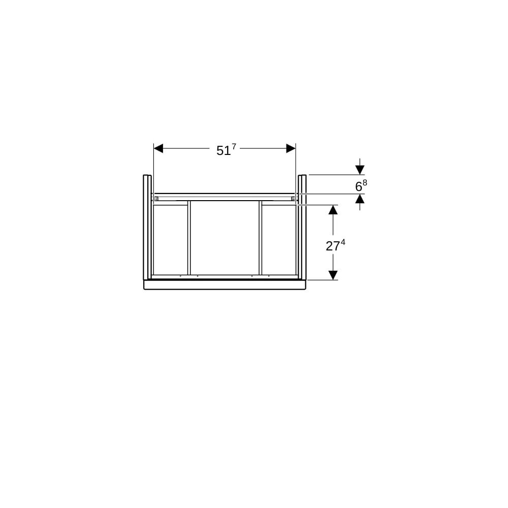 Geberit iCon Unterschrank für Waschtisch 2 Schubladen verkürzte Ausladung WT 60cm La... GEBERIT-502307JK1 4025410942463 (Abb. 9)