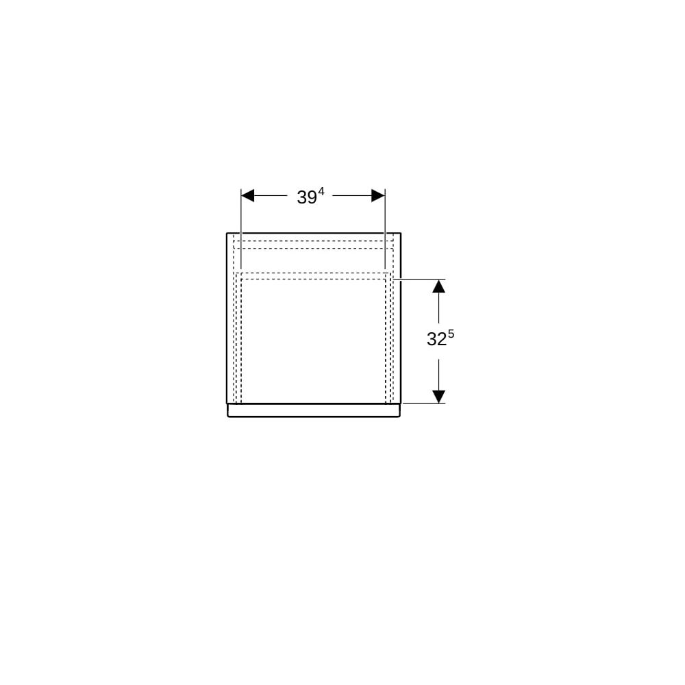 Geberit iCon Seitenschrank mit zwei Schubladen H 60cm, Weiß, lackiert hochglänzend/H... GEBERIT-502315012 4025410941596 (Abb. 7)