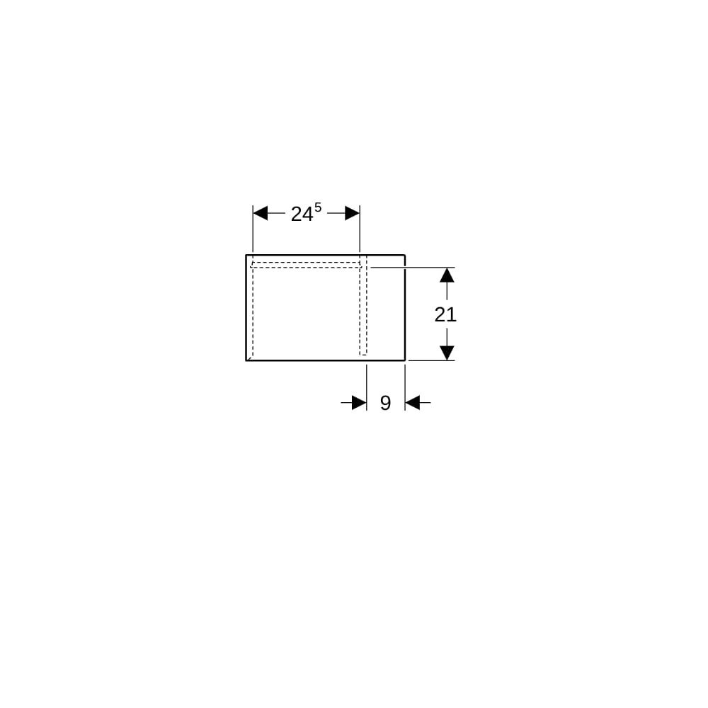 Geberit iCon Seitenelement, 37x40x24,5cm, Weiß lackiert hochglänzend... GEBERIT-502324011 4025410941770 (Abb. 7)