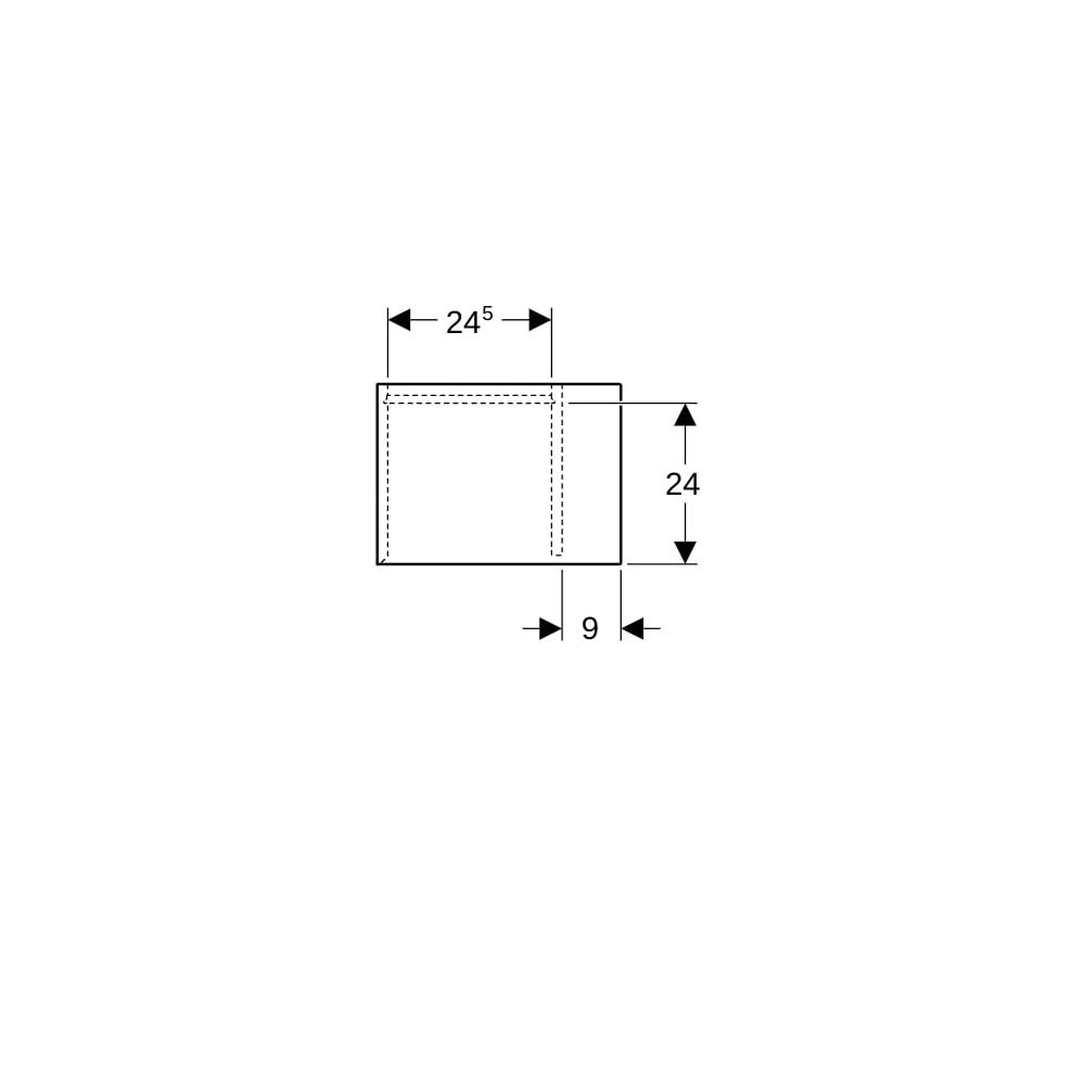 Geberit iCon Seitenelement, 37x40x27,3cm, Eiche Melamin Holzstruktur... GEBERIT-502325JH1 4025410943170 (Abb. 8)