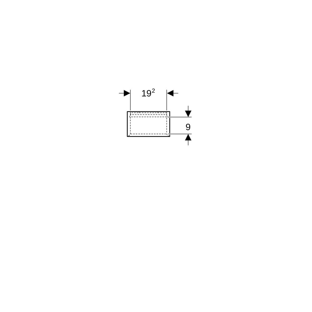 Geberit iCon Wandbox quadratisch, 22,5x23,3x13,2cm, Weiß lackiert matt... GEBERIT-502321013 4025410941725 (Abb. 7)
