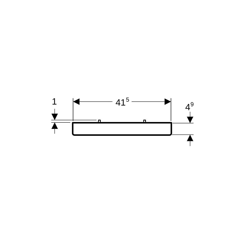 Geberit Handtuchhalter für Badezimmermöbel, 42,4x1,9x4,9cm, Weiß pulverbeschichtet m... GEBERIT-502328013 4025410941848 (Abb. 7)