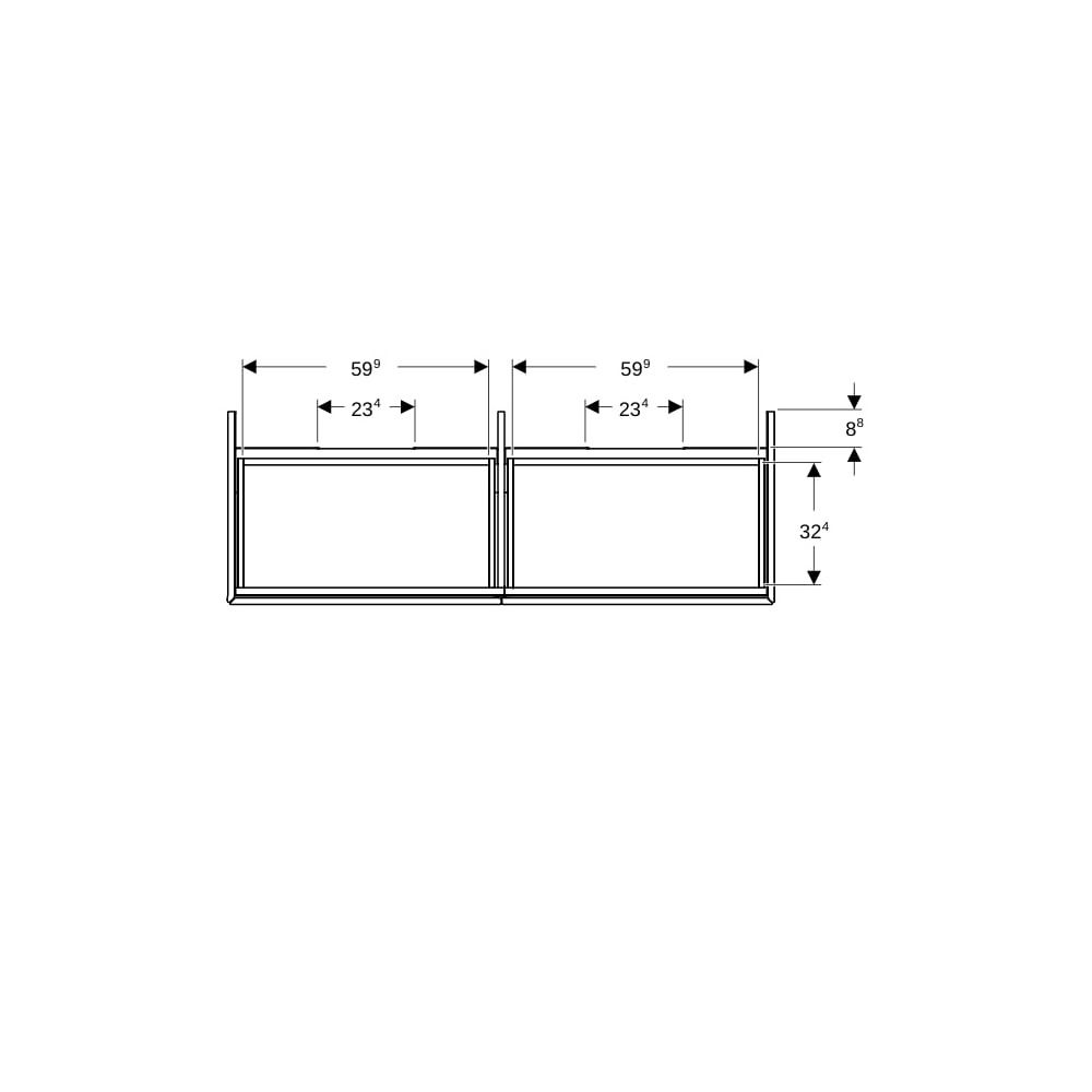 Geberit ONE Unterschrank für Waschtisch, 4 Schubladen, Breite Waschtisch 135cm, Höhe... GEBERIT-505266008 4025410646071 (Abb. 9)