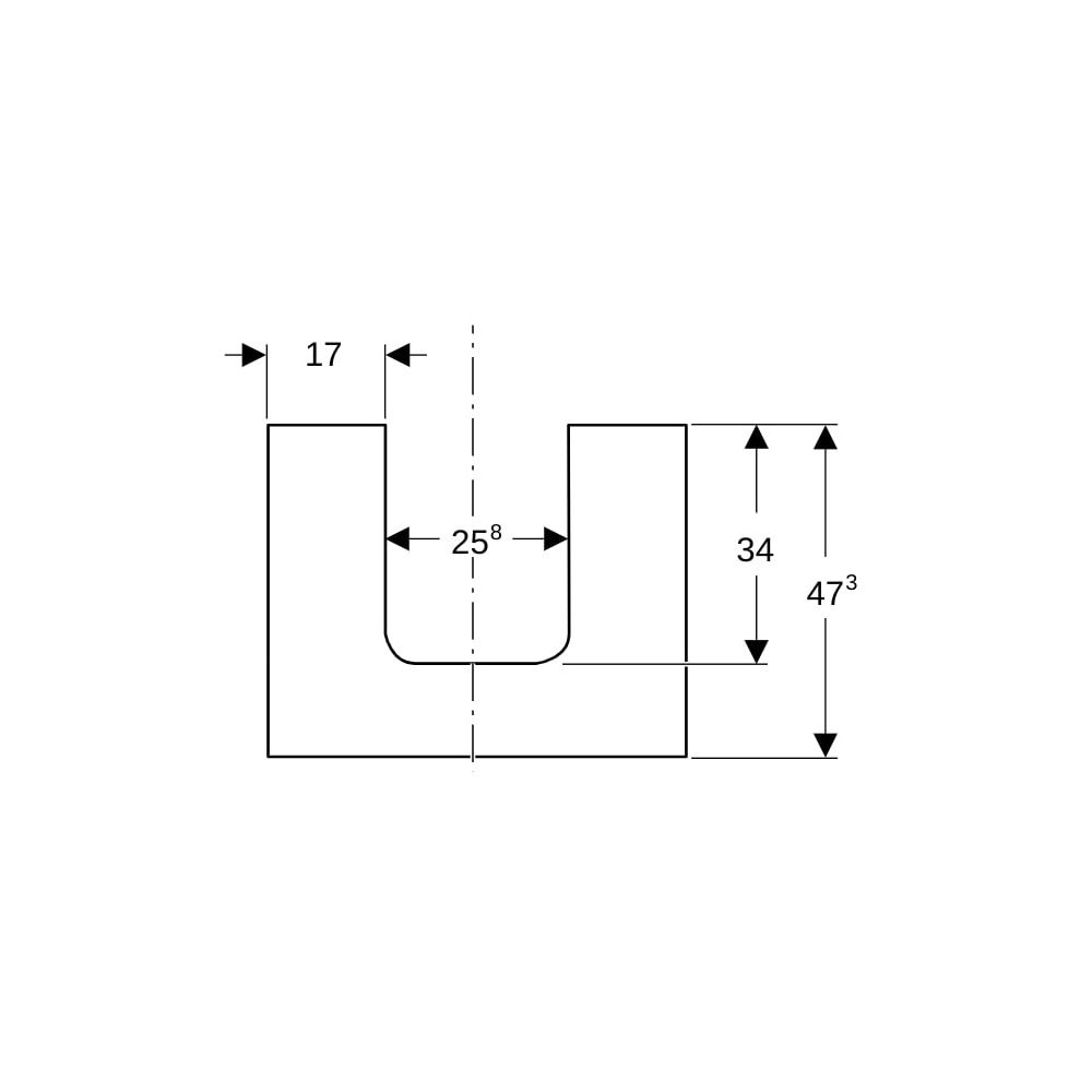 Geberit ONE Waschtischplatte Ausschnitt mittig, für Aufsatzwaschtisch Schalenform, 6... GEBERIT-505271001 4025410936196 (Abb. 7)