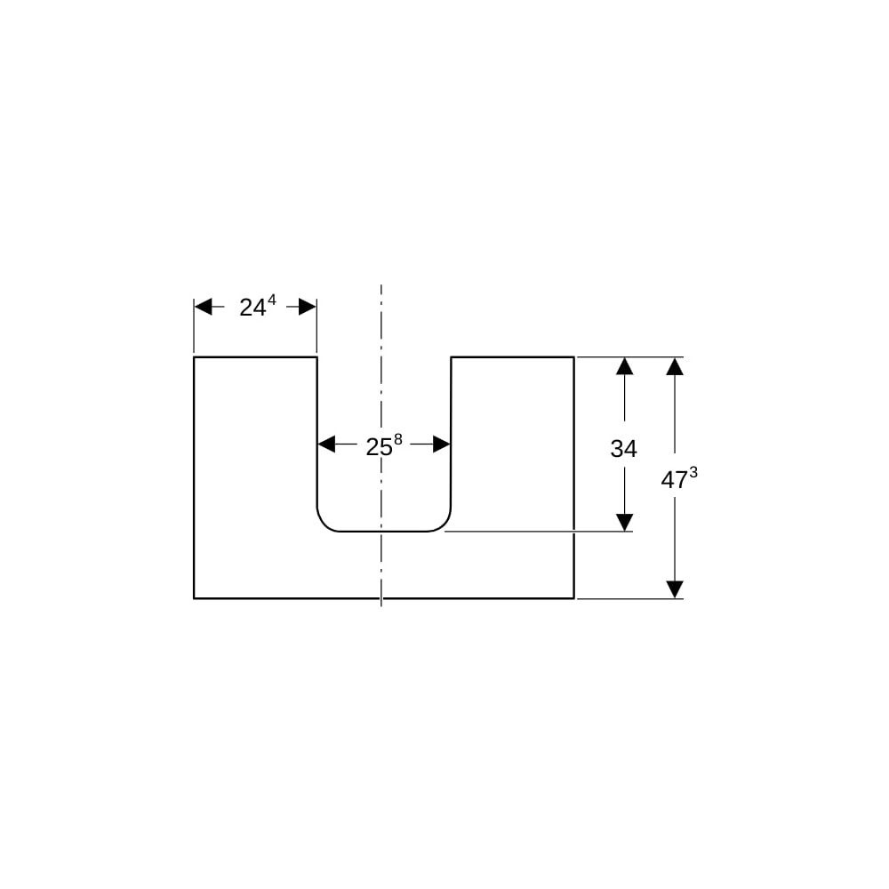 Geberit ONE Waschtischplatte Ausschnitt mittig, für Aufsatzwaschtisch Schalenform, 7... GEBERIT-505272004 4025410936295 (Abb. 7)