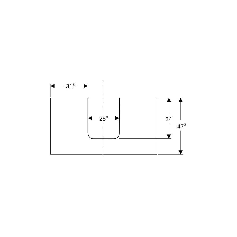 Geberit ONE Waschtischplatte Ausschnitt mittig, für Aufsatzwaschtisch Schalenform, 9... GEBERIT-505273001 4025410936332 (Abb. 7)