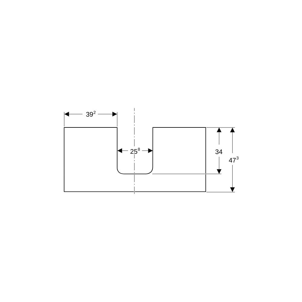 Geberit ONE Waschtischplatte Ausschnitt mittig, für Aufsatzwaschtisch Schalenform, 1... GEBERIT-505274007 4025410936462 (Abb. 7)