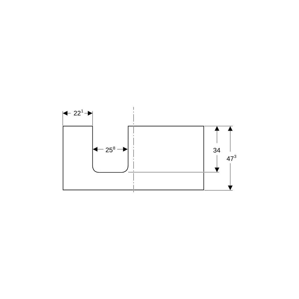 Geberit ONE Waschtischplatte Ausschnitt links, für Aufsatzwaschtisch Schalenform, 10... GEBERIT-505294001 4025410937032 (Abb. 8)