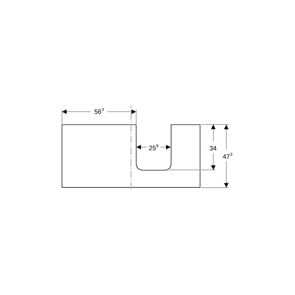 Geberit ONE Waschtischplatte Ausschnitt rechts, für Aufsatzwaschtisch Schalenform, 1... GEBERIT-505314006 4025410937506 (Abb. 7)
