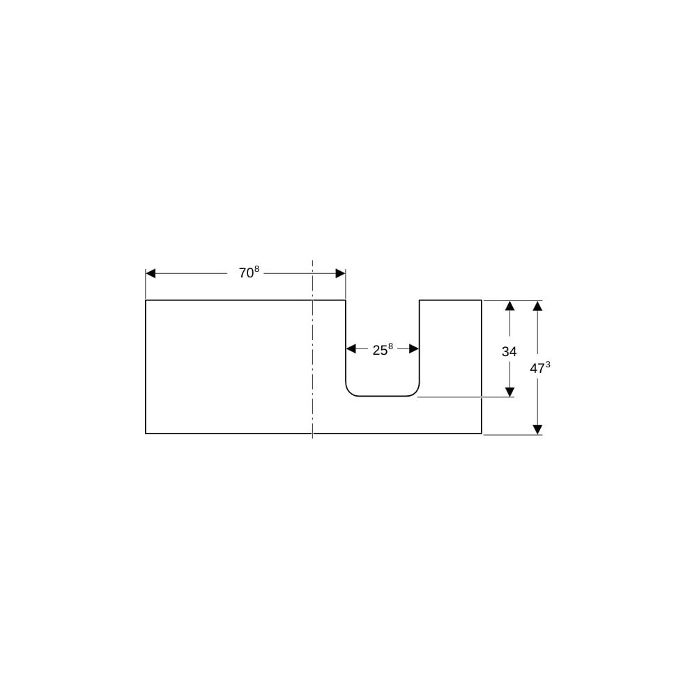 Geberit ONE Waschtischplatte Ausschnitt rechts, für Aufsatzwaschtisch Schalenform, 1... GEBERIT-505315006 4025410937575 (Abb. 7)
