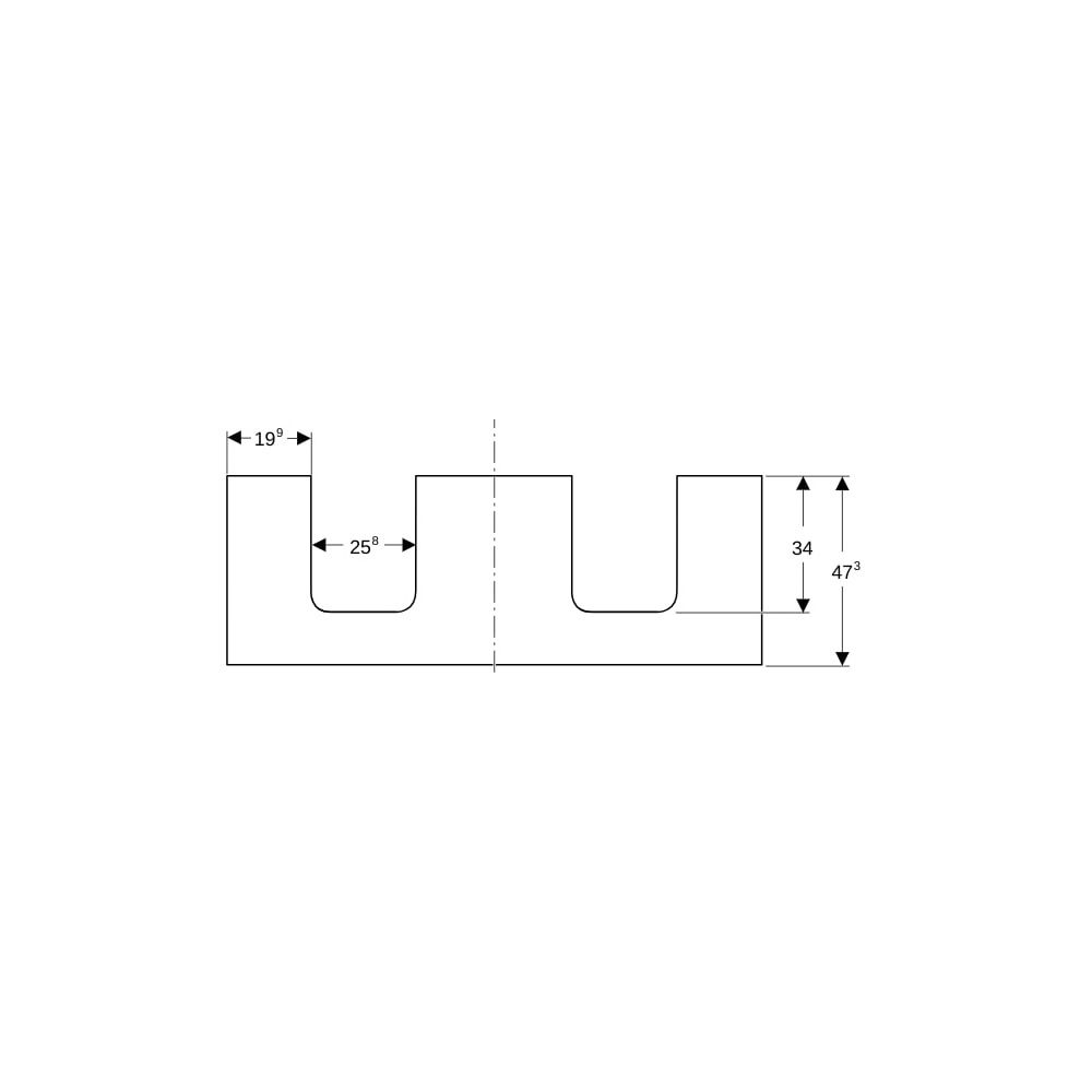 Geberit ONE Waschtischplatte Ausschnitt 2-fach, für Aufsatzwaschtisch Schalenform, 1... GEBERIT-505276006 4025410936592 (Abb. 7)