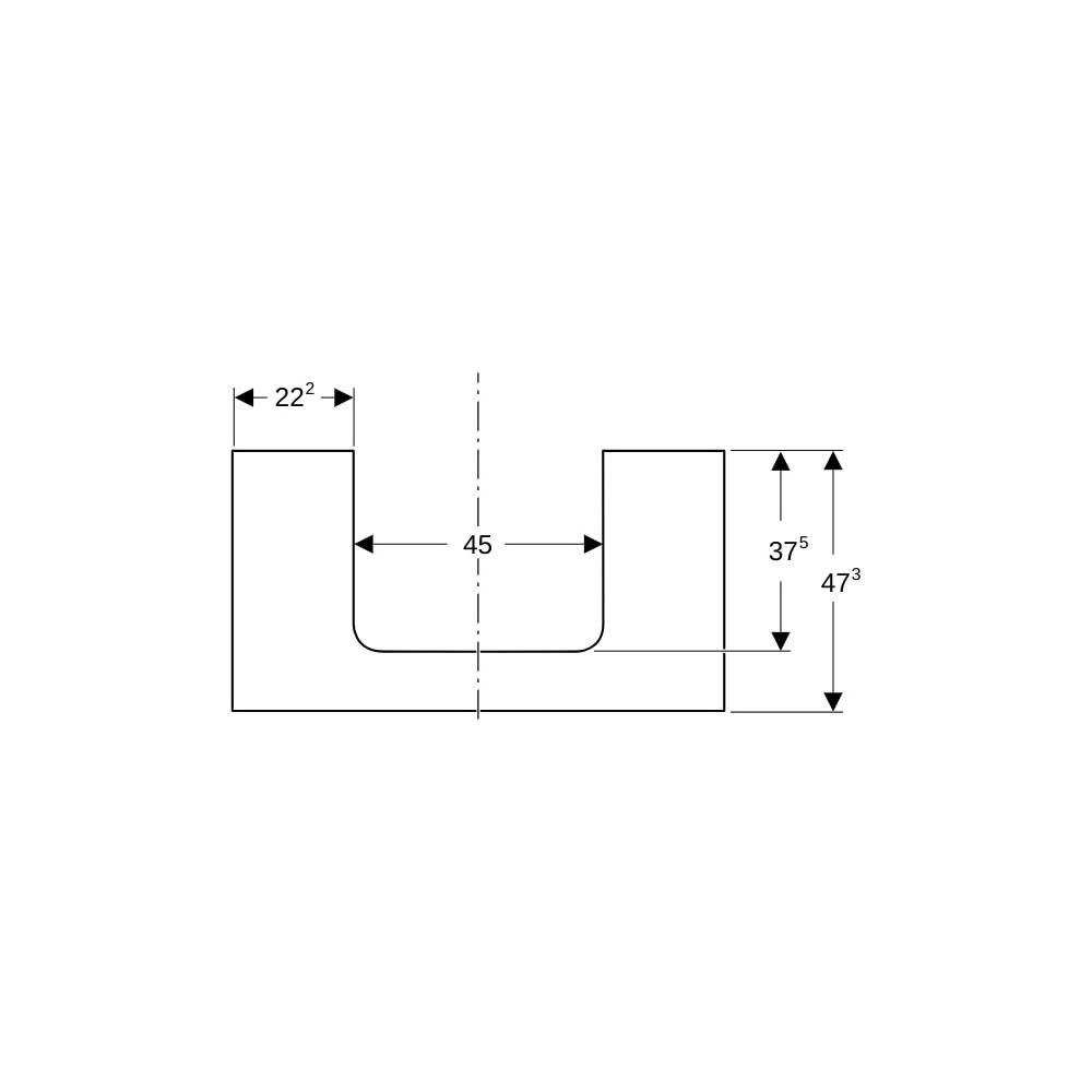 Geberit ONE Waschtischplatte Ausschnitt mittig, für Aufsatzwaschtisch rechteckig, 90... GEBERIT-505283007 4025410936745 (Abb. 7)