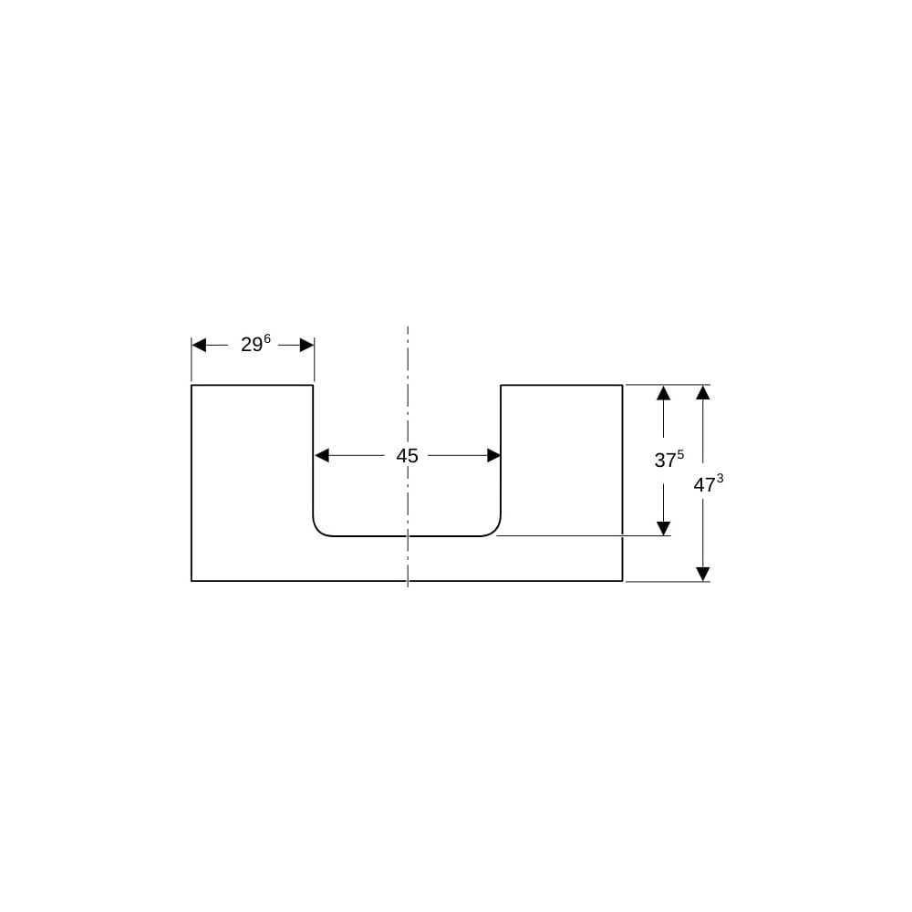 Geberit ONE Waschtischplatte Ausschnitt mittig, für Aufsatzwaschtisch rechteckig, 10... GEBERIT-505284007 4025410936813 (Abb. 7)