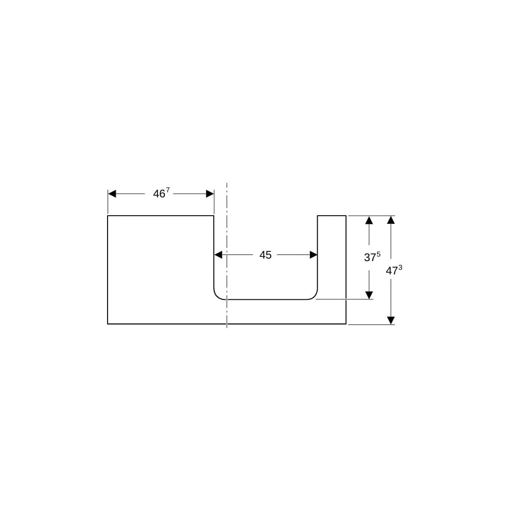 Geberit ONE Waschtischplatte Ausschnitt rechts, für Aufsatzwaschtisch rechteckig, 10... GEBERIT-505324001 4025410937667 (Abb. 7)