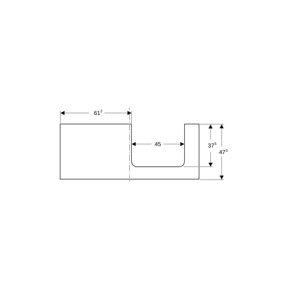 Geberit ONE Waschtischplatte Ausschnitt rechts für Aufsatzwaschtisch rechteckig 120x... GEBERIT-505325006 4025410937780 (Abb. 7)