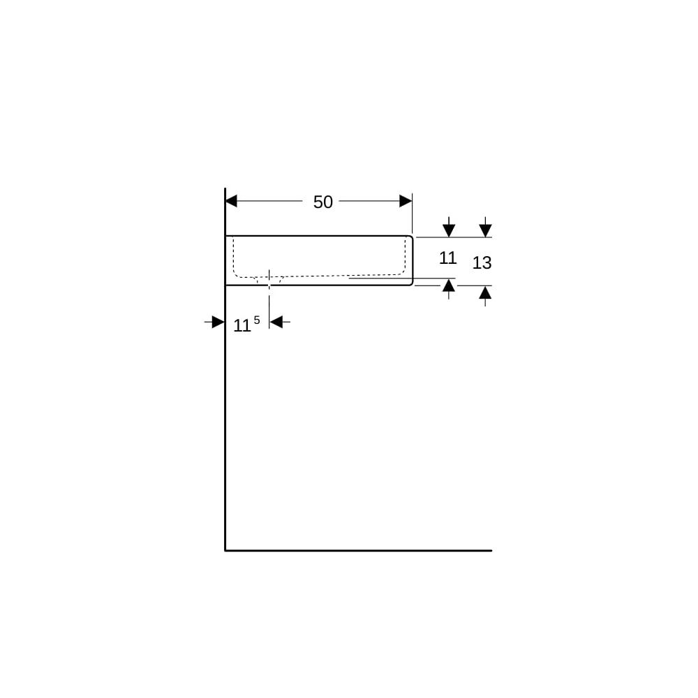 Geberit Publica Mehrzweckbecken ohne Überlauf, Breite 60cm, Tiefe 40cm, ohne Überlau... GEBERIT-360060000 4022009080490 (Abb. 9)