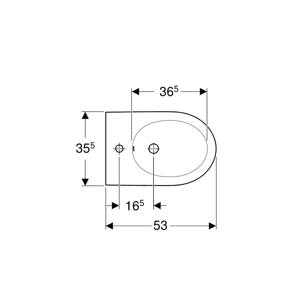 Geberit iCon Wandbidet geschlossene Form, Tiefe 53cm, Überlauf sichtbar, Weiß... GEBERIT-501898001 4025410944962 (Abb. 7)