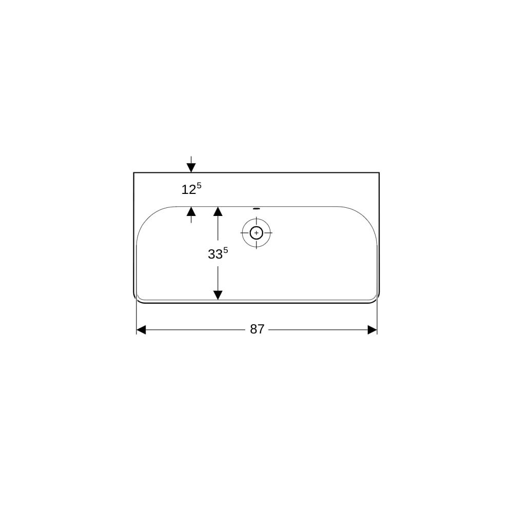 Geberit Smyle Square Waschtisch, Breite 90cm, Tiefe 48cm, ohne Hahnloch, Überlauf si... GEBERIT-500250018 4025416362791 (Abb. 7)