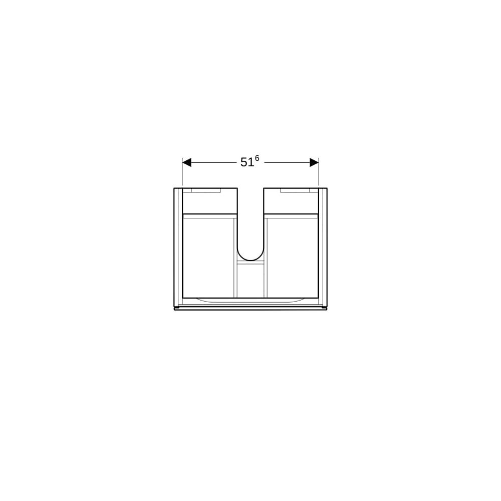 Geberit Xeno2 Unterschrank für Waschtisch, 1 Schublade, 58x22x46,2cm, sculturagrau/M... GEBERIT-500505431 4025416611646 (Abb. 7)
