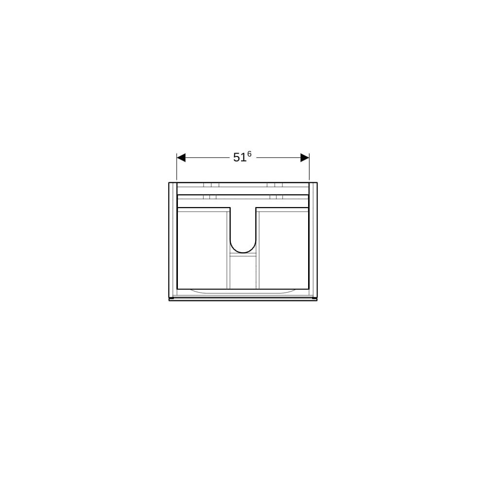 Geberit Xeno2 Unterschrank für Waschtisch, 2 Schubladen, 58x53x46,2cm, sculturagrau/... GEBERIT-500506431 4025416611677 (Abb. 7)