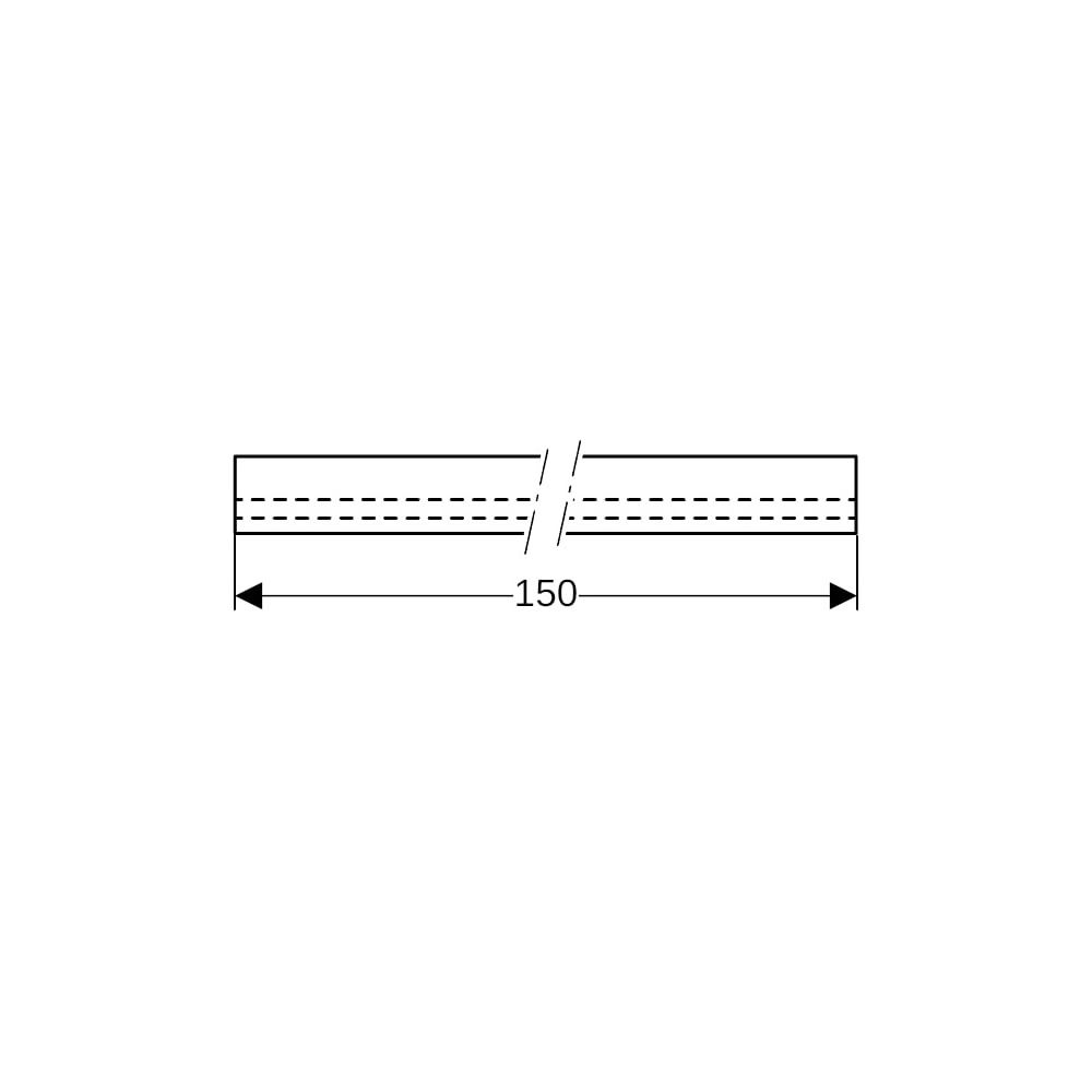 Geberit Kollektorprofil für Wandablauf für Dusche Länge 150cm... GEBERIT-154341FW1 4025416499930 (Abb. 7)