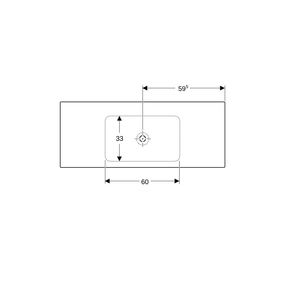 Geberit ONE Möbelwaschtisch Abgang vertikal, Breite 120cm, Tiefe 48cm, ohne Hahnloch... GEBERIT-505011015 4025410953605 (Abb. 7)