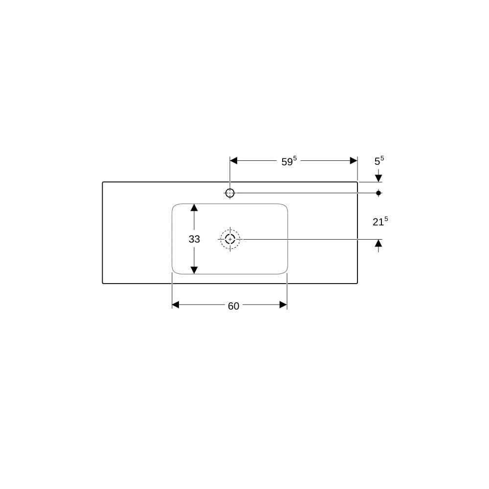 Geberit ONE Möbelwaschtisch Abgang vertikal, Breite 120cm, Tiefe 48cm, Hahnloch mitt... GEBERIT-505010015 4025410953551 (Abb. 7)