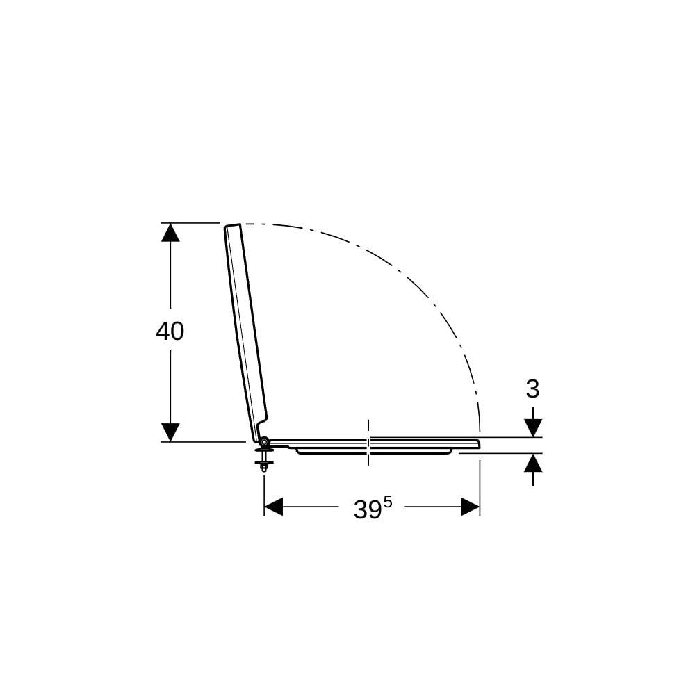 Geberit Preciosa WC-Sitz ohne Absenkautomatik, Weiß/glänzend... GEBERIT-571180000 4022009220117 (Abb. 7)