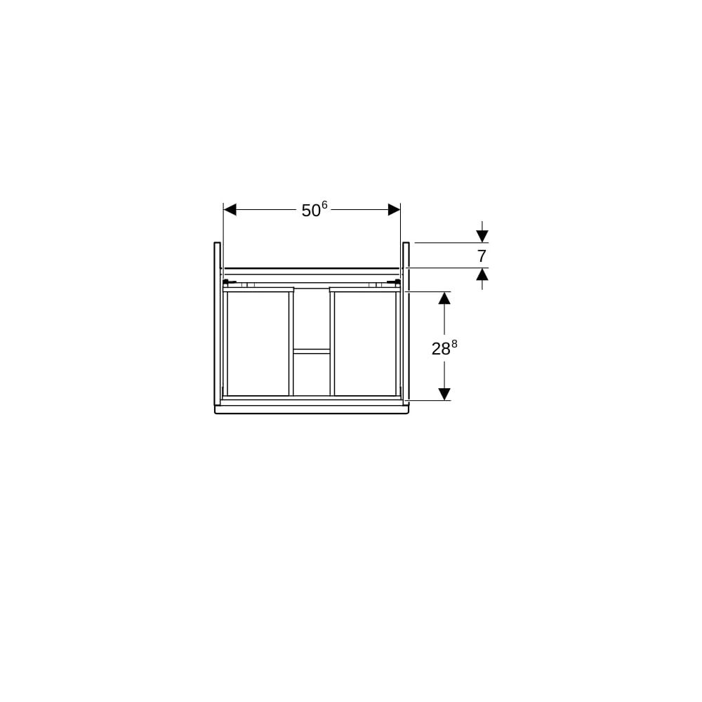 Geberit Renova Plan Unterschrank für Möbelwaschtisch, 1 Schublade, 1 Innenschublade,... GEBERIT-501935JK1 4025410525031 (Abb. 7)