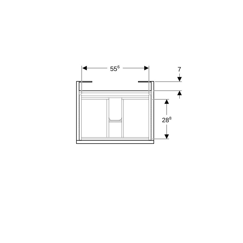 Geberit Renova Plan Unterschrank für Möbelwaschtisch, 1 Schublade, 1 Innenschublade,... GEBERIT-501936JK1 4025410525055 (Abb. 7)