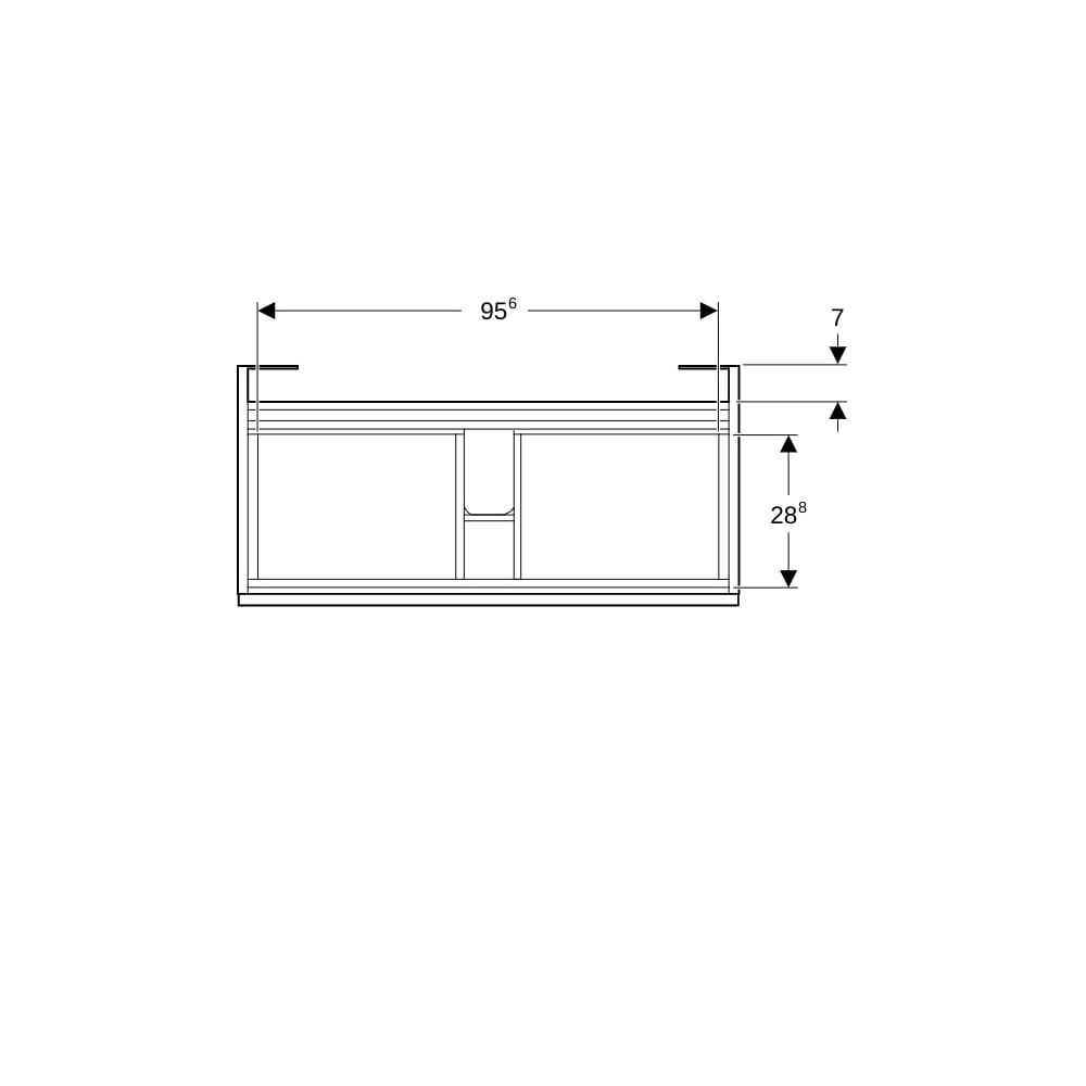 Geberit Renova Plan Unterschrank für Möbelwaschtisch, 1 Schublade, 1 Innenschublade,... GEBERIT-501938JR1 4025410525109 (Abb. 7)